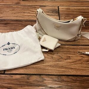 Prada White Women's Bag Set
